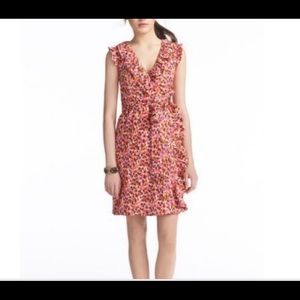Kate Spade Aubrey pink confetti silk wrap dress
